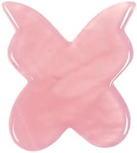 Natural Rose Quartz Jade Gua Sha Butterfly Scraping Massage Tool Genuine Rose Quartz Healing Gemstone for Facial Lifting and Tightening Massage Anti-Wrinkles Anti-Aging Beauty & Personal Care - Image 2