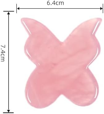 Natural Rose Quartz Jade Gua Sha Butterfly Scraping Massage Tool Genuine Rose Quartz Healing Gemstone for Facial Lifting and Tightening Massage Anti-Wrinkles Anti-Aging Beauty & Personal Care - Image 5