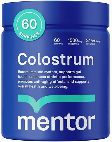 Mentor Colostrum Powder Supplement for Humans - Organic Bovine Colostrum Supplement for Gut Health, Hair Growth, Beauty, and Immune Support - Colostrum Protein Health & Household