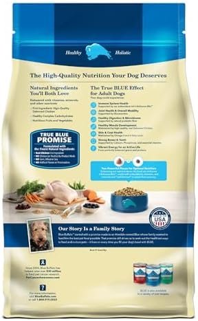 Blue Buffalo Life Protection Formula Adult Dry Dog Food, Helps Build and Maintain Strong Muscles, Made with Natural Ingredients, Chicken & Brown Rice Recipe, 5-lb. Bag Pet Supplies - Image 2