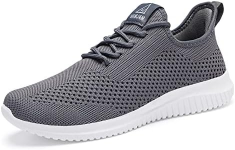 | VAMJAM Men's Running Shoes Ultra Lightweight Breathable Walking Shoes Non Slip Athletic Fashion Sneakers Mesh Workout Casual Sports Shoes Grey Size 10 | Walking