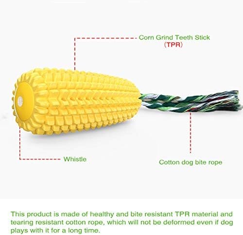 Pet Supplies Carllg Dog Chew Toys for Aggressive Chewers, Indestructible Tough Durable Squeaky Interactive Dog Toys, Puppy Teeth Chew Corn Stick Toy for Small Meduium Large Breed - Image 2