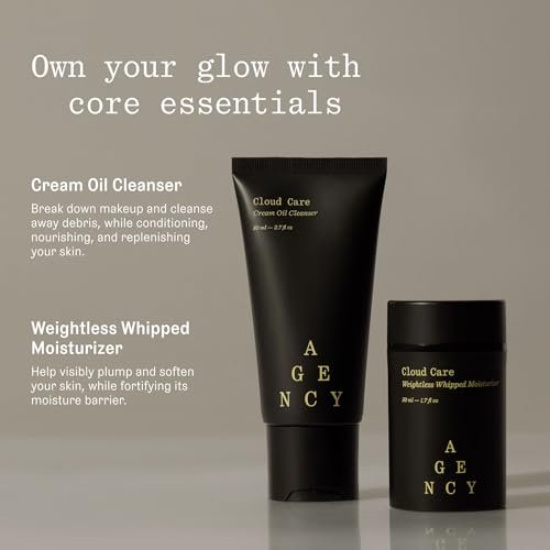 Agency Cloud Care Duo, Cream Oil Cleanser Face Wash and Weightless Whipped Moisturizer Face Cream, Hydrating Skin Care Set for Women and Men, 2pc Beauty & Personal Care - Image 2