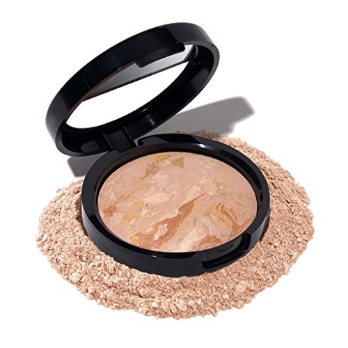 LAURA GELLER NEW YORK Award-Winning Baked Balance-n-Brighten Color Correcting Powder Foundation - Fair - Buildable Light to Medium Coverage - Demi-Matte Natural Finish Foundation Makeup : Beauty & Personal Care