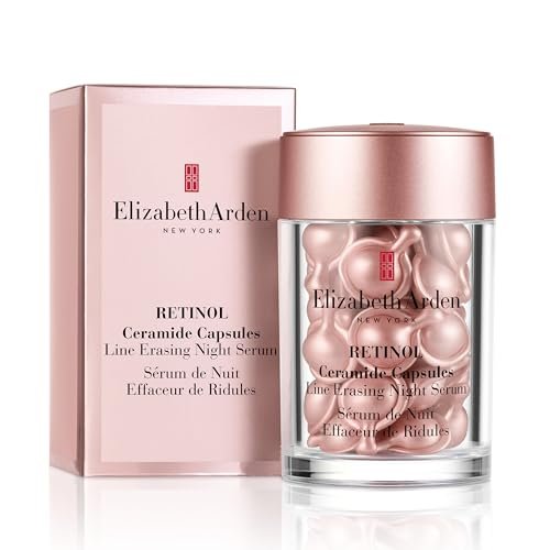 Elizabeth Arden Retinol Ceramide Capsule Serum, Night Skin Care, Fine Line and Wrinkle Erasing Face Serum, 30 Count Beauty & Personal Care
