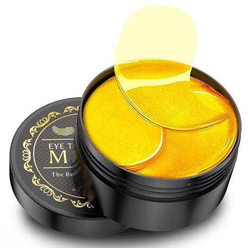 NAZANO Under Eye Patches - 60 Pcs - 24K Gold Eye Mask- Puffy Eyes & Dark Circles Treatments,Reduce Under Eye Bags and Smooth Wrinkles,Eye Skin Care Pads With Collagen,Hyaluronic Acid & Castor Oil Everything Else