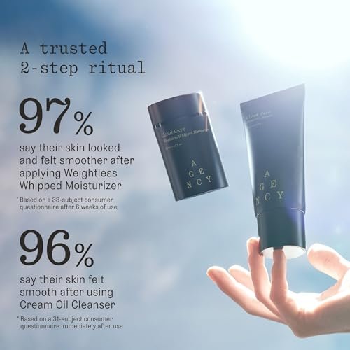 Agency Cloud Care Duo, Cream Oil Cleanser Face Wash and Weightless Whipped Moisturizer Face Cream, Hydrating Skin Care Set for Women and Men, 2pc Beauty & Personal Care - Image 3