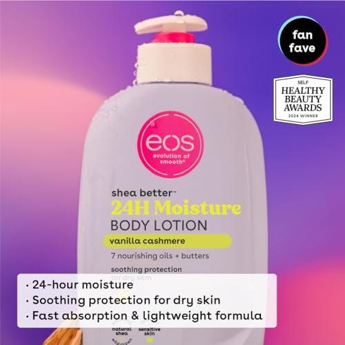 eos Shea Better Body Lotion- Vanilla Cashmere, 24-Hour Moisture Skin Care, Lightweight & Non-Greasy, Made with Natural Shea, Vegan, 16 fl oz Beauty & Personal Care - Image 3