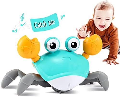 control future Crawling Crab Baby Toy - Infant Tummy Time Toys 3 4 5 6 7 8 9 10 11 12 Babies Boy 3-6 6-12 Learning Crawl 9-12 12-18 Walking Toddler 36 Months Old Music Development 1st Birthday Gifts Toys & Games