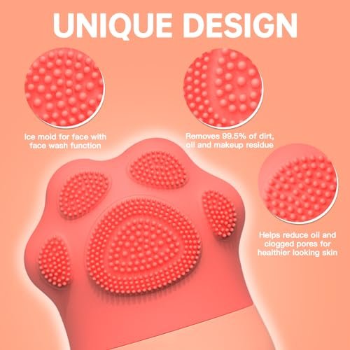 Ice Face Roller, Ice Mold for Face and Eyes,De-Puff Eye Bags,Reduce Migraine Pain,Reusable Massage Silicone Ice Mold Skin Care Tools(Pink) Beauty & Personal Care - Image 2