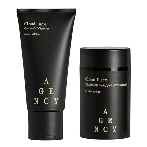 Agency Cloud Care Duo, Cream Oil Cleanser Face Wash and Weightless Whipped Moisturizer Face Cream, Hydrating Skin Care Set for Women and Men, 2pc Beauty & Personal Care
