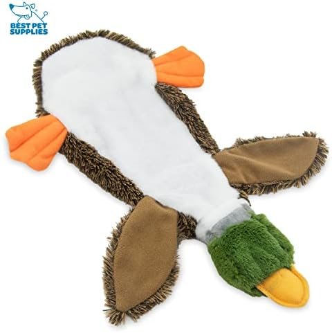 Pet Supplies Pet Toys Best Pet Supplies 2-in-1 Stuffless Squeaky Dog Toys with Soft, Durable Fabric for Small, Medium, and Large Pets, No Stuffing for Indoor Play, Supports Active Biting and Play - 1Wild Duck, Small : - Image 2