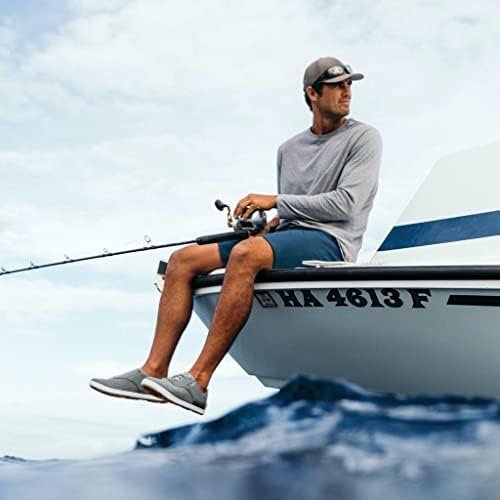 | OLUKAI Nohea Moku Men's Boat Shoes, No Tie Laces & Stretch Construction, Breathable Mesh & All Weather Rubber Soles, Sharkskin/Sharkskin, 11 | Fashion Sneakers - Image 6
