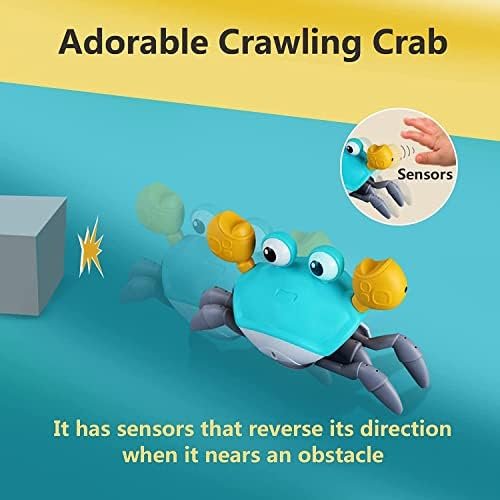 control future Crawling Crab Baby Toy - Infant Tummy Time Toys 3 4 5 6 7 8 9 10 11 12 Babies Boy 3-6 6-12 Learning Crawl 9-12 12-18 Walking Toddler 36 Months Old Music Development 1st Birthday Gifts Toys & Games - Image 2