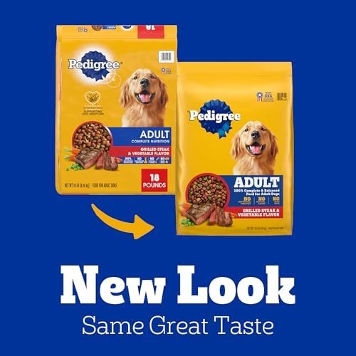 Pedigree Complete Nutrition Adult Dry Dog Food, Grilled Steak & Vegetable Flavor, 18 lb. Bag Pet Supplies - Image 3
