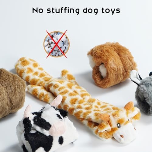 Pet Supplies Nocciola Dog Squeaky Toys, 5 PCS Crinkle Plush Dog Toys, No Stuffing Dog Toys for Small Medium Large Dogs, Stuffless Puppy Toys for Boredom - Image 2