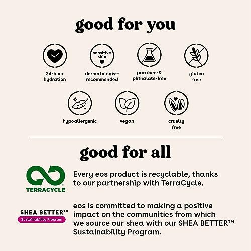 eos Shea Better Body Lotion- Vanilla Cashmere, 24-Hour Moisture Skin Care, Lightweight & Non-Greasy, Made with Natural Shea, Vegan, 16 fl oz Beauty & Personal Care - Image 7