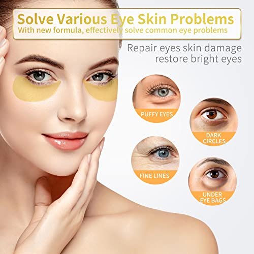 NAZANO Under Eye Patches - 60 Pcs - 24K Gold Eye Mask- Puffy Eyes & Dark Circles Treatments,Reduce Under Eye Bags and Smooth Wrinkles,Eye Skin Care Pads With Collagen,Hyaluronic Acid & Castor Oil Everything Else - Image 2