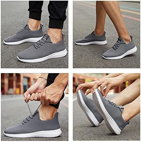| VAMJAM Men's Running Shoes Ultra Lightweight Breathable Walking Shoes Non Slip Athletic Fashion Sneakers Mesh Workout Casual Sports Shoes Grey Size 10 | Walking - Image 7