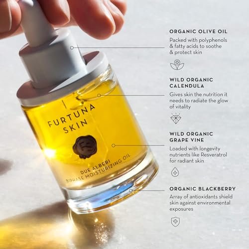 Furtuna Skin Biphase Moisturizing Oil - Hydrating, Plumping & Protecting Face, Neck, and Decollete Oil, Vegan & Cruelty-Free, Organic Olive Oil-Infused, 30ml Beauty & Personal Care - Image 3