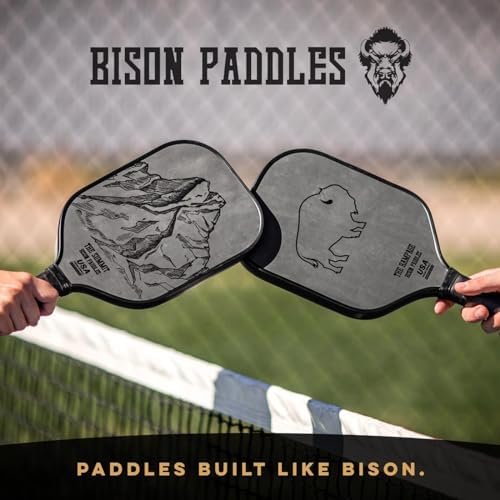 Bison Paddles Carbon Fiber Pickleball Paddle - Raw Toray T700 Surface Provides Maximum Ball Spin | Elongated or Widened Pickleball Racket Shapes Available - Neoprene Cover Included : Sports & Outdoors - Image 6