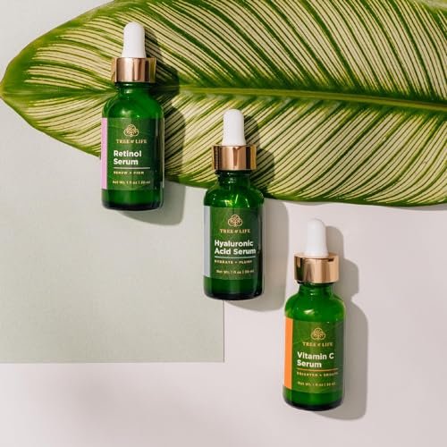 Tree of Life Facial Skin Care Set, Brightening, Firming, Hydrating, Dry Face, Dermatologist Tested - Trio Power Kit, Vitamin C, Retinol and Hyaluronic Acid, 3 count of 1 Fl Oz Beauty & Personal Care - Image 4