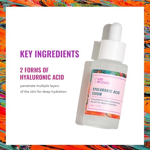 Good Molecules Hyaluronic Acid Serum - Hydrating, Non-greasy formula to Moisturize, Plump - 1% HA, Anti-aging, Water-Based Skincare for Face Beauty & Personal Care - Image 3