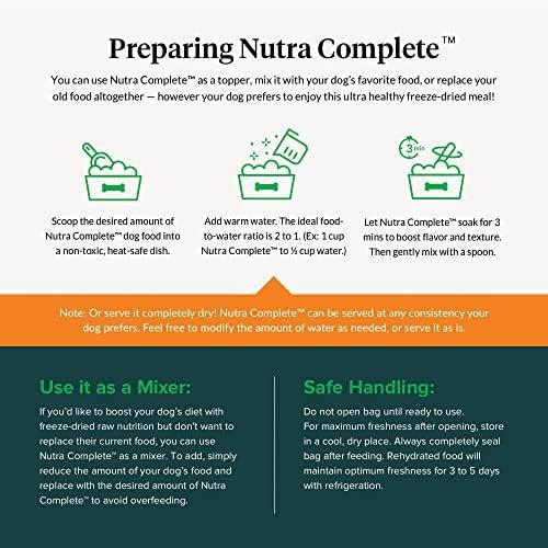 ULTIMATE PET NUTRITION Nutra Complete Raw Freeze Dried Dog Food, Veterinarian Formulated with Antioxidants, Prebiotics & Amino Acids (5 Ounce, Pork) Pet Supplies - Image 5