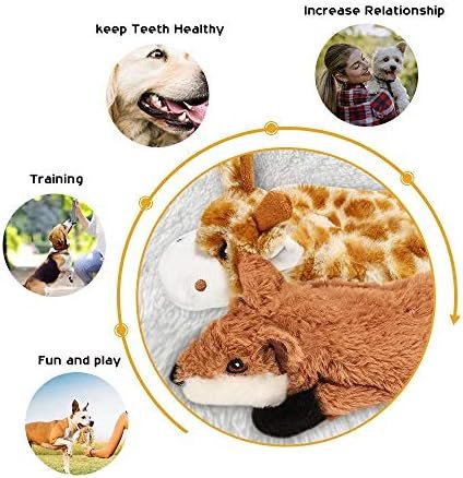 Pet Supplies Nocciola Dog Squeaky Toys, 5 PCS Crinkle Plush Dog Toys, No Stuffing Dog Toys for Small Medium Large Dogs, Stuffless Puppy Toys for Boredom - Image 7