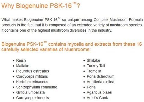 PSK-16 Mushroom Supplement Capsules 1070 mg 120 Tablets - 15 Multi Mushroom Blend Pills Including Shitake, Reishi, Maitake, Turkey Tail - Mushroom Immune Complex with Vitamin C Health & Household - Image 6