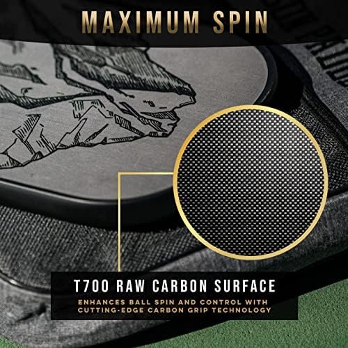 Bison Paddles Carbon Fiber Pickleball Paddle - Raw Toray T700 Surface Provides Maximum Ball Spin | Elongated or Widened Pickleball Racket Shapes Available - Neoprene Cover Included : Sports & Outdoors - Image 4