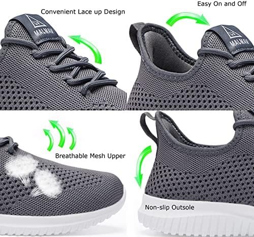 | VAMJAM Men's Running Shoes Ultra Lightweight Breathable Walking Shoes Non Slip Athletic Fashion Sneakers Mesh Workout Casual Sports Shoes Grey Size 10 | Walking - Image 3
