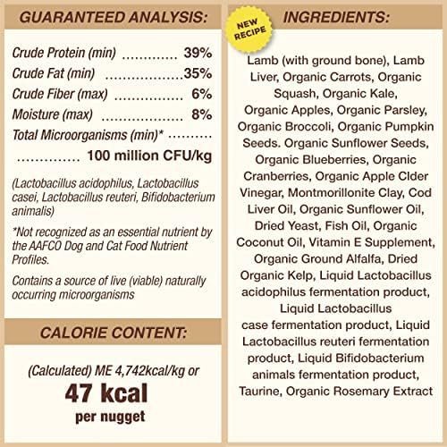 Primal Freeze Dried Dog Food Nuggets, Lamb; Complete & Balanced Meal; Also Use as Topper or Treat; Premium, Healthy, Grain Free, High Protein Raw Dog Food, 14 oz Pet Supplies - Image 6
