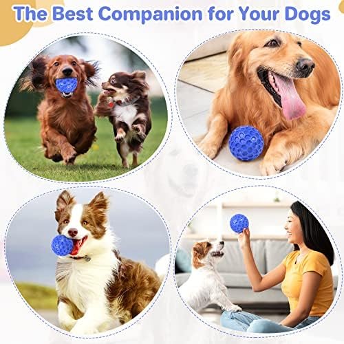 DISSKNIC Indestructible Squeaky Dog Ball, Relieves Anxiety, Cleans Teeth, Interactive Chew Toy for Aggressive Chewers, Dog Toy for Large Breeds, Outdoor Waterproof Pet Supplies - Image 6
