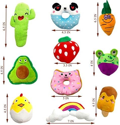 Pet Supplies Jalousie 18 Pack Dog Squeaky Toys Cute Stuffed Pet Plush toys Puppy Chew Toys for Small Medium Dog Puppy Pets - Bulk Dog Squeaky Toys - Image 3
