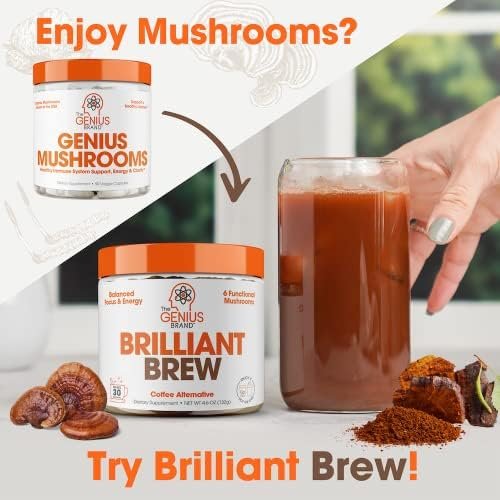 Genius Mushroom - Lions Mane, Cordyceps and Reishi - System Booster & Nootropic Supplement - for Energy & Support, 90 Veggie Pills Health & Household - Image 6