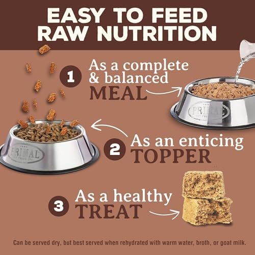 Primal Freeze Dried Dog Food Nuggets, Pork; Complete & Balanced Meal; Also Use as Topper or Treat; Premium, Healthy, Grain Free, High Protein Raw Dog Food, 14 oz Pet Supplies - Image 3