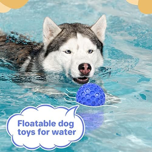 DISSKNIC Indestructible Squeaky Dog Ball, Relieves Anxiety, Cleans Teeth, Interactive Chew Toy for Aggressive Chewers, Dog Toy for Large Breeds, Outdoor Waterproof Pet Supplies - Image 8