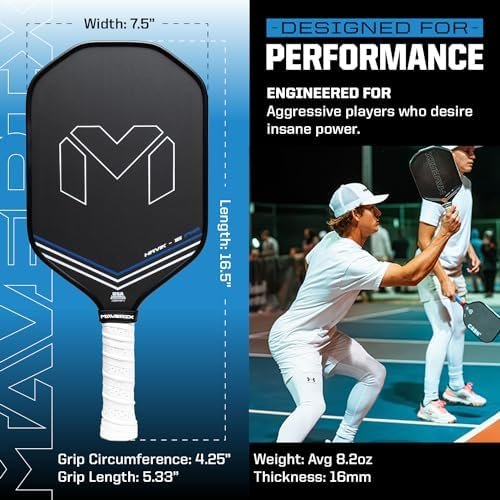 Maverix Havik -16 Professional Carbon Fiber Pickleball Paddle | Ultimate Power, Spin, and Control | Raw Carbon Fiber Design with Cover | Sports & Outdoors - Image 5