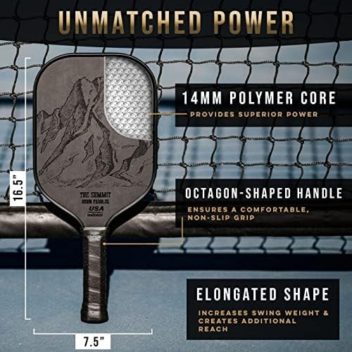 Bison Paddles Carbon Fiber Pickleball Paddle - Raw Toray T700 Surface Provides Maximum Ball Spin | Elongated or Widened Pickleball Racket Shapes Available - Neoprene Cover Included : Sports & Outdoors - Image 5
