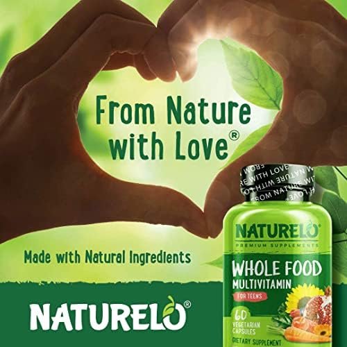 NATURELO Whole Food Multivitamin for Teens - Vitamins and Minerals for Teenage Boys and Girls - Supplement for Active Kids - with Organic Whole Foods - Non-GMO - Vegan & Vegetarian - 60 Capsules Health & Household - Image 7