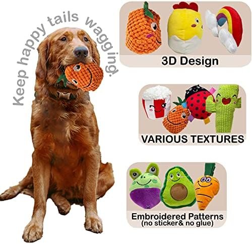 Pet Supplies Jalousie 18 Pack Dog Squeaky Toys Cute Stuffed Pet Plush toys Puppy Chew Toys for Small Medium Dog Puppy Pets - Bulk Dog Squeaky Toys - Image 2