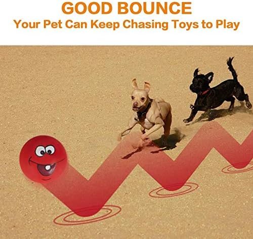 Pet Supplies N-S Dog Toy,Squeaky Dog Toys Chewing Durable Teething Latex Rubber Soft Interactive Fetch Play Dog Balls with Funny Face for Puppy Small Medium Pet Dog (5PCS), 2.16x2.16x1.18 Inch - Image 5