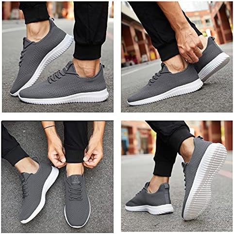 | VAMJAM Men's Running Shoes Ultra Lightweight Breathable Walking Shoes Non Slip Athletic Fashion Sneakers Mesh Workout Casual Sports Shoes Grey Size 10 | Walking - Image 6