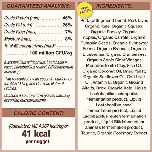 Primal Freeze Dried Dog Food Nuggets, Pork; Complete & Balanced Meal; Also Use as Topper or Treat; Premium, Healthy, Grain Free, High Protein Raw Dog Food, 14 oz Pet Supplies - Image 6